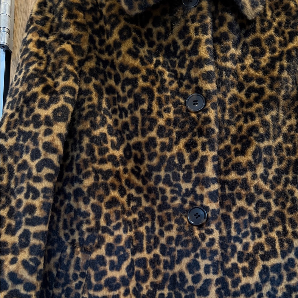 & Other Stories Faux Fur Leopard Coat - Picture 3 of 9